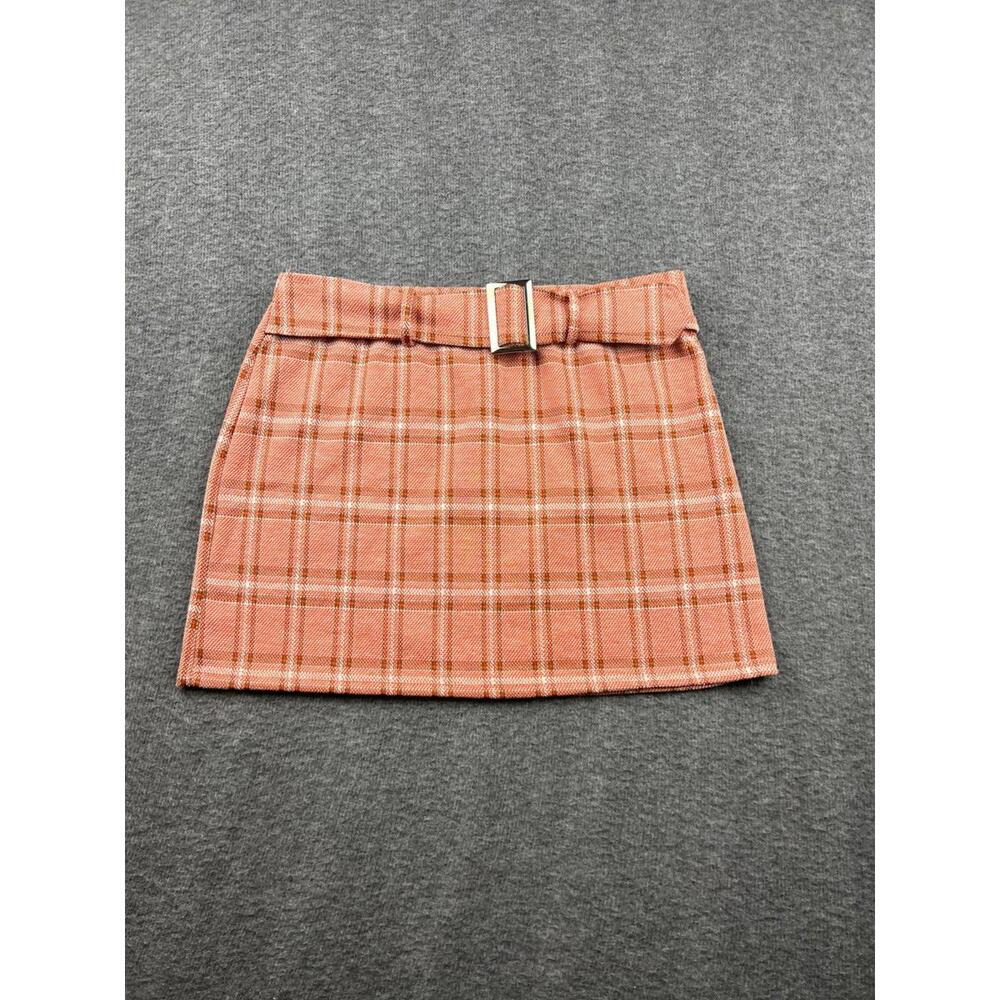 Rue 21 Plaid Mini‎ Skirt Belt Size Medium